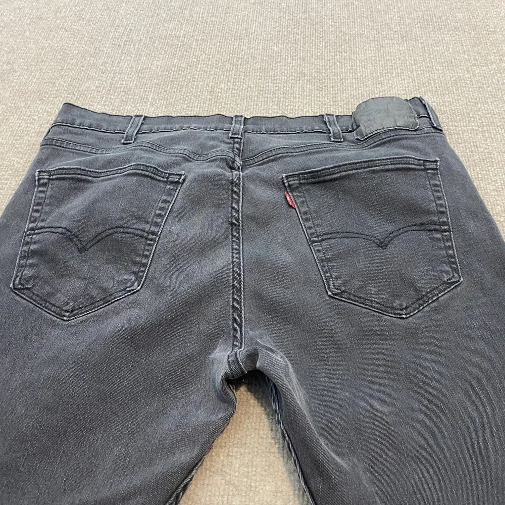 Levis 512 Jeans Mens 38x30 Black Charcoal Wash Regular Straight Stretch Pants